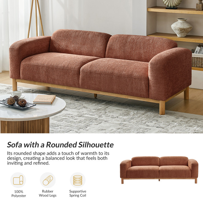 Balor Deep Seat Sofa, Rust