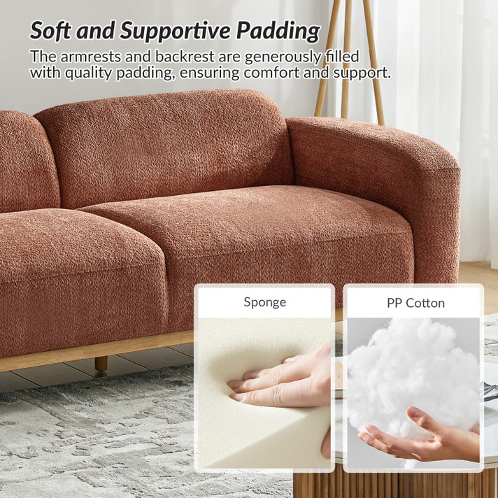 Balor Deep Seat Sofa, Rust