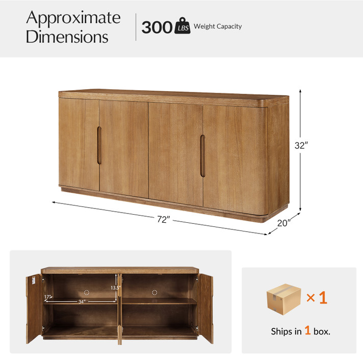 Calvin 72" Sideboard, Seadrift