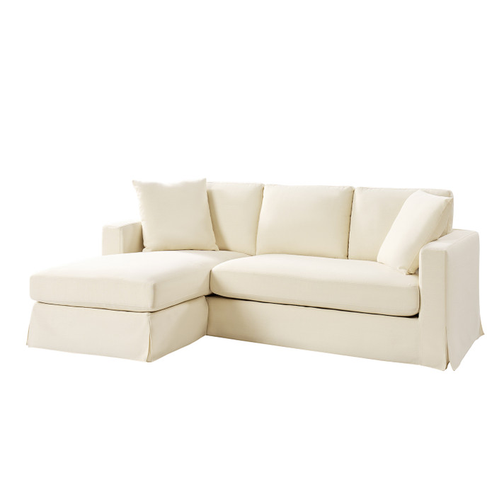 Jasmine Slipcovered Sectional, Beige