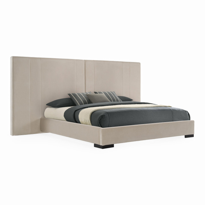 Princeton Beige Fabric Bed, Queen
