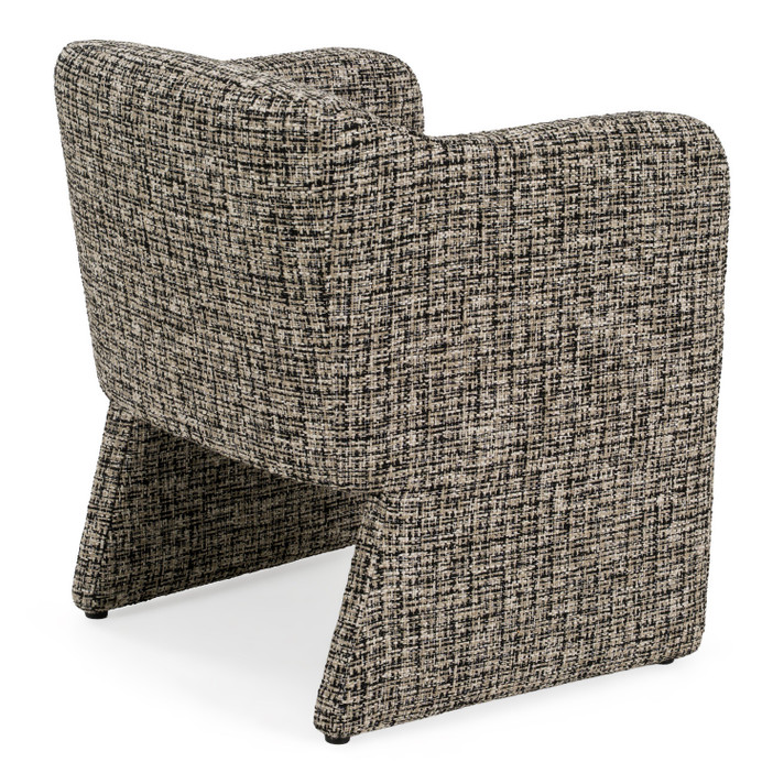 Oxford Beige + Black Fabric Dining Chair