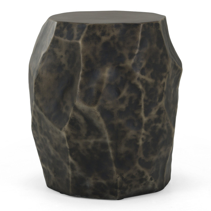 Koffi Black + Bronze Concrete End Table