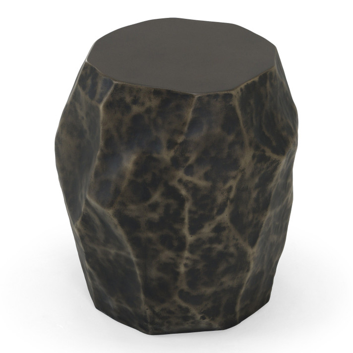 Koffi Black + Bronze Concrete End Table