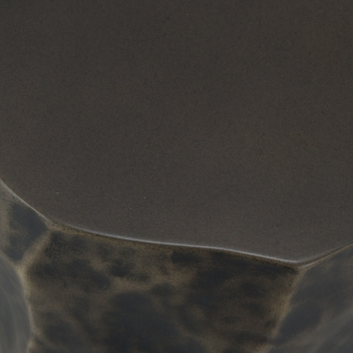 Koffi Black + Bronze Concrete End Table
