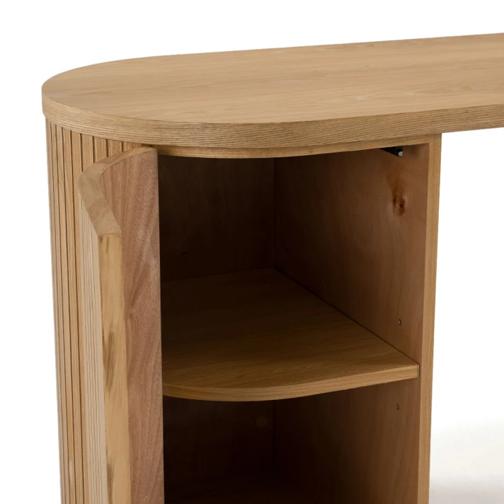 Oneal Fluted Natural Ash Desk