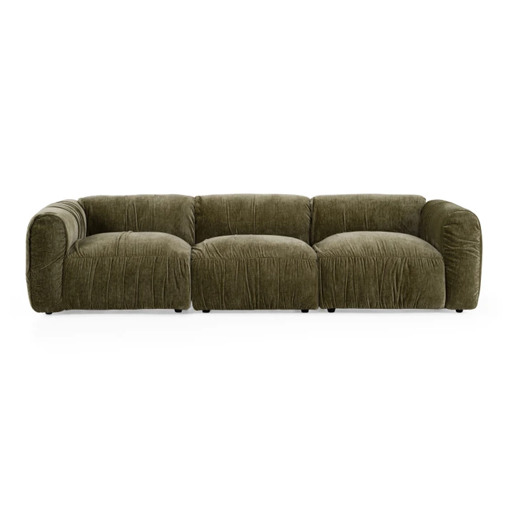 Sarrina Fabric Sofa, Olive Green