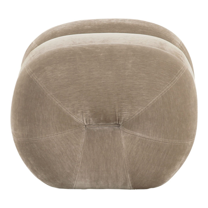 Divot Modern Taupe Fabric Accent Chair + Ottoman