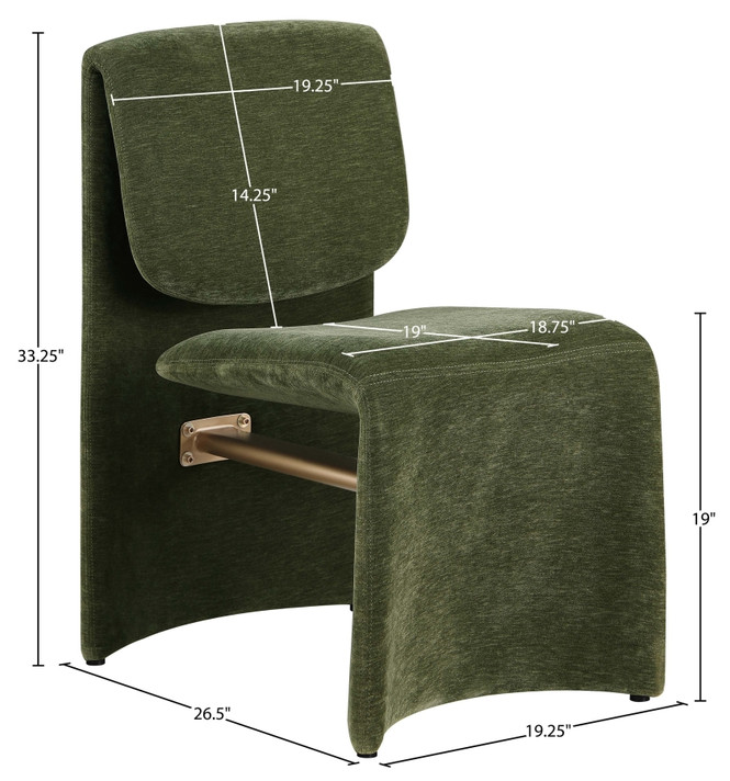 Oblique Fabric Upholstered Dining Chair, Set of 2