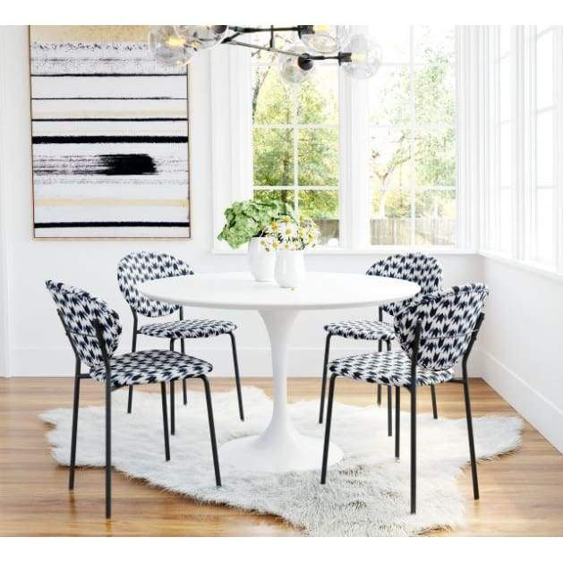 PEDESTAL DESIGN 40 ROUND WOOD TOP DINING TABLE
