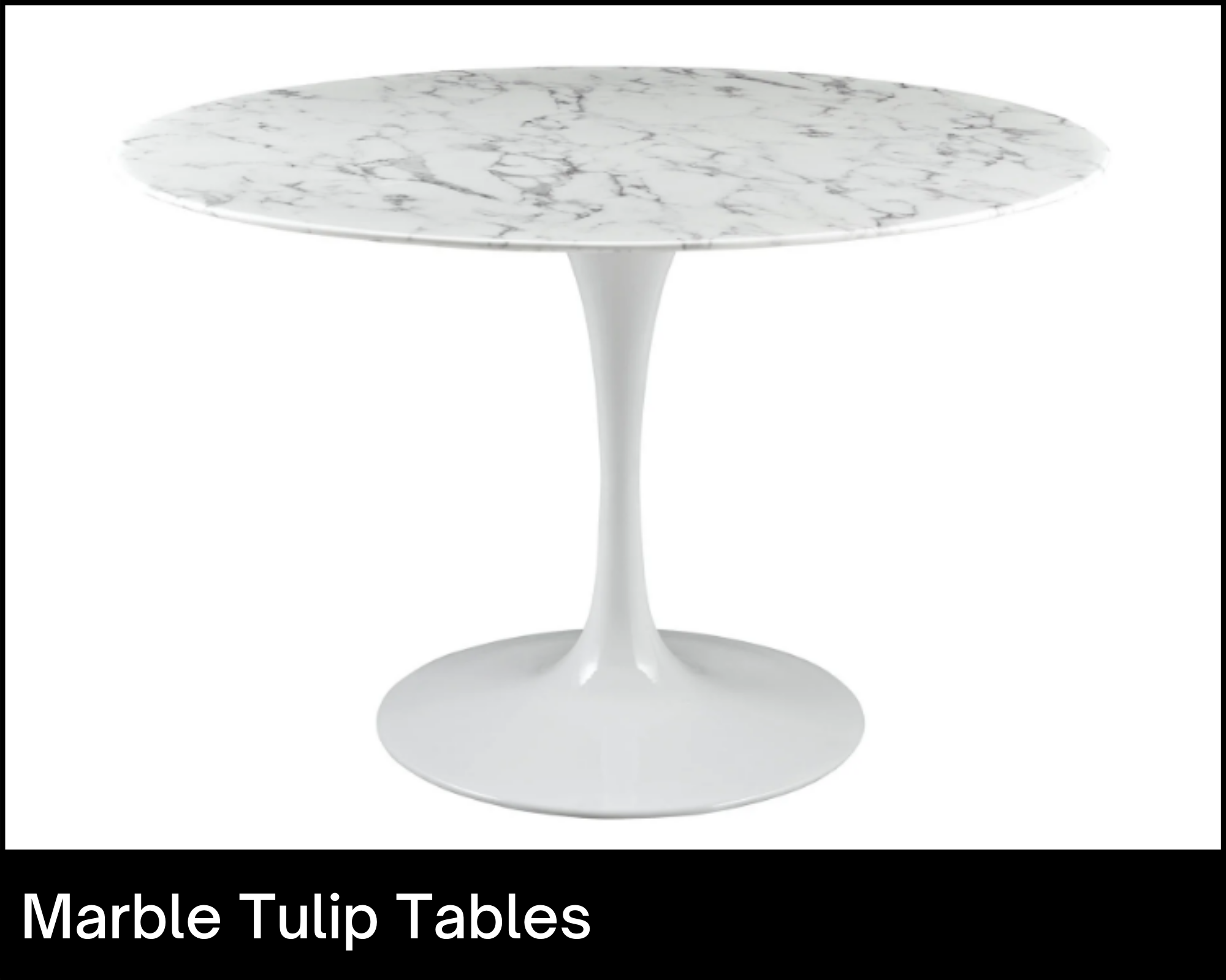 Mid Century Modern Marble Tulip Dining Tables