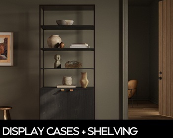 Display Cases + Shelving