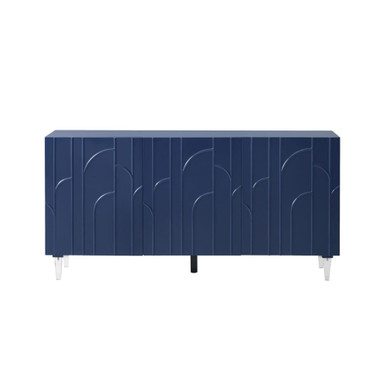 Deco Buffet Blue Lacquer - Designdistrict