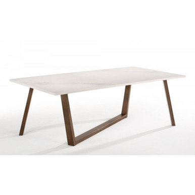 Jacob Marble Dining Table Walnut Legs - Designdistrict