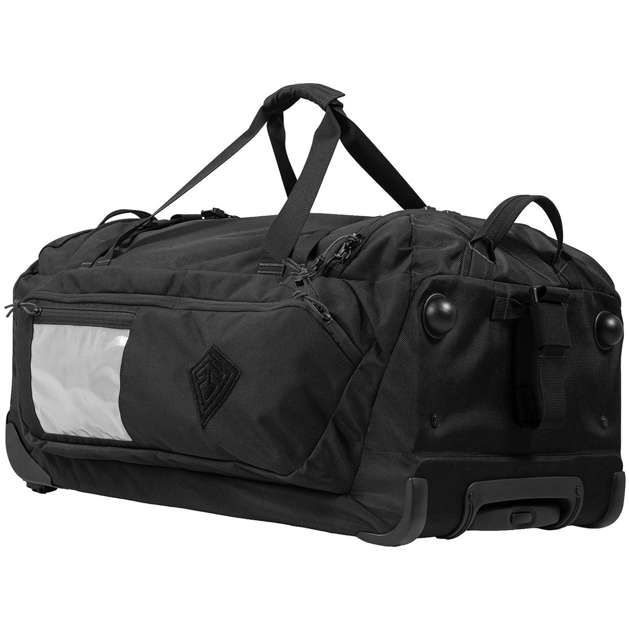 Black Specialist Rolling Duffle by First Tactical | Military Luggage