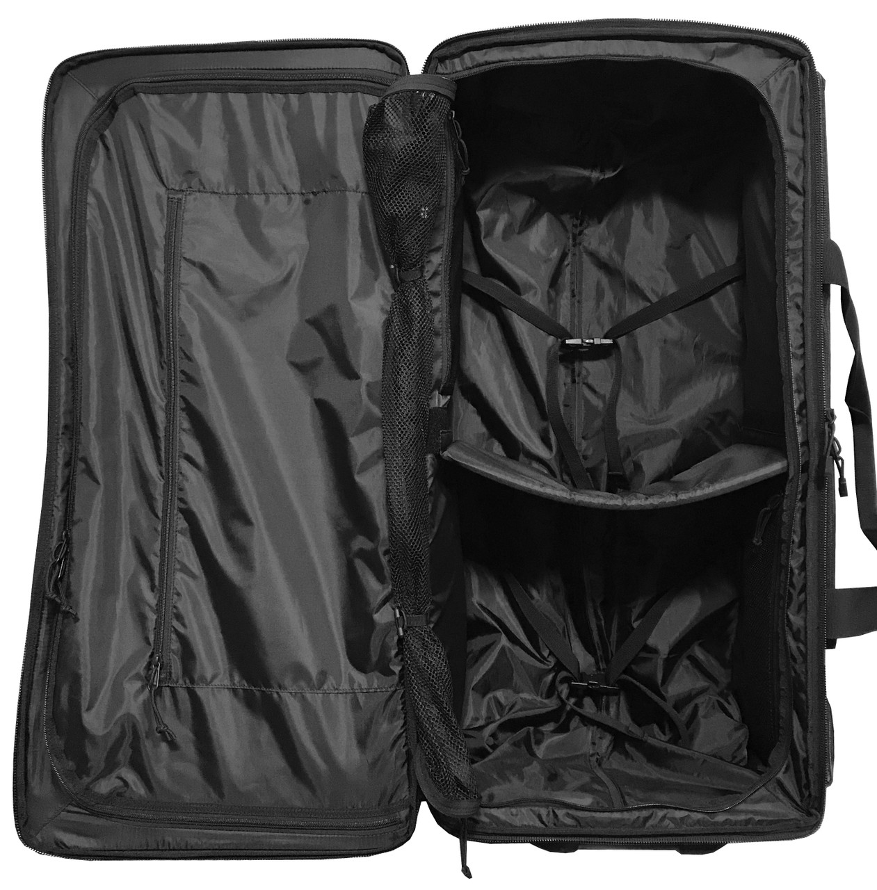 Black 32 Inch Rolling Bag With Retractable Handle Military Luggage