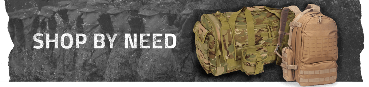 Military luggage for Shop by Need banner