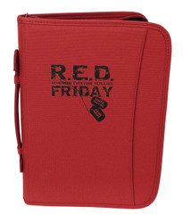 Red Friday Zippered 3 Ring Binder And Padfolio Image Loading Icon