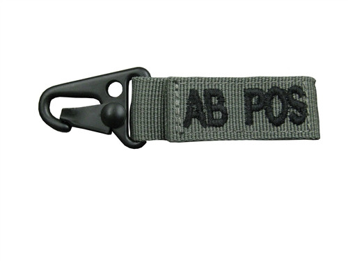 Set Of 2 Foliage Green Blood Type Tags (AB Positive)