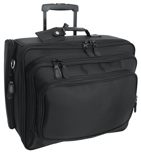 Aerolite Rolling Padded Laptop Case With 4 Wheels - Fits up to 15.6