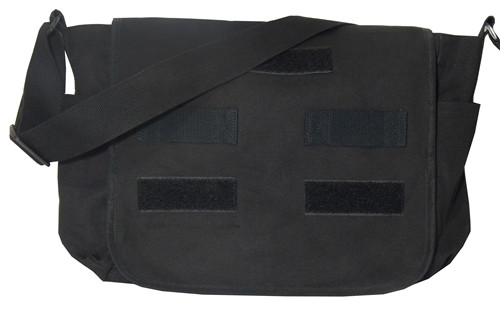 Black Classic Canvas Military Messenger Bag By Military Luggage