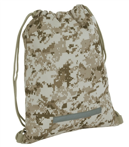Digital Desert Drawstring Backpack | Military Luggage