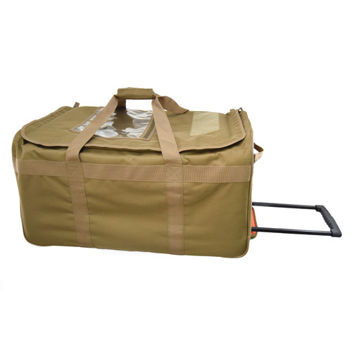 Coyote Buffalo Collapsible Rolling Military Duffle Bag | Military Luggage