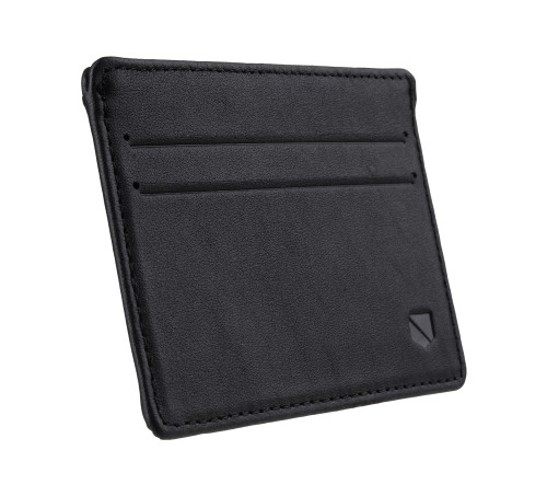 Leather Card Holder - Black, Wallets