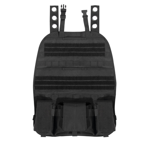 Black Tactical Car Seat Panel Car Seat Back Organizer with Multiple Pouches  - Galaxy Army Navy