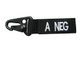 Set Of 2 Black Blood Type Tags For A Negative