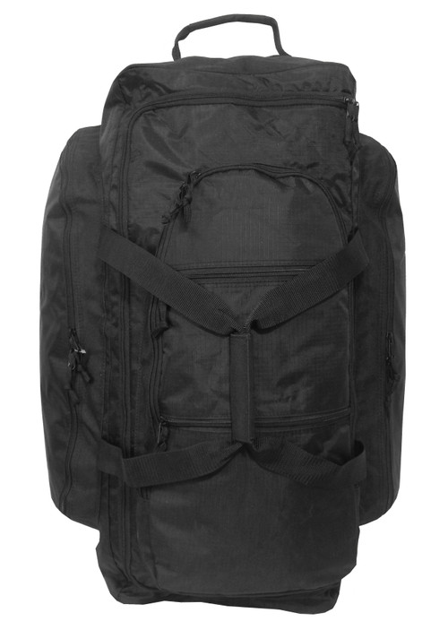 Black Rolling Duffle Bag Military Luggage