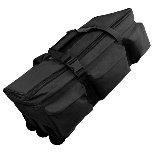 Black Haul 37 Inch Expandable Rolling Duffle By Condor Military Luggage