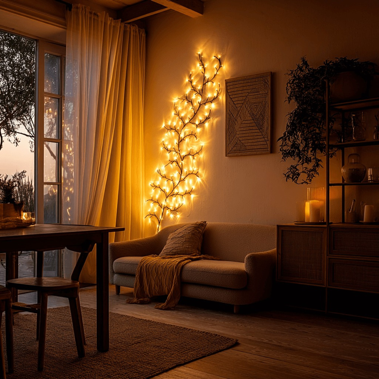 Fairy Light Olive Branch