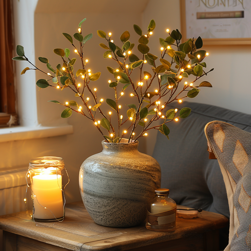 Twinkling Tree Fairy Light Olive Branches