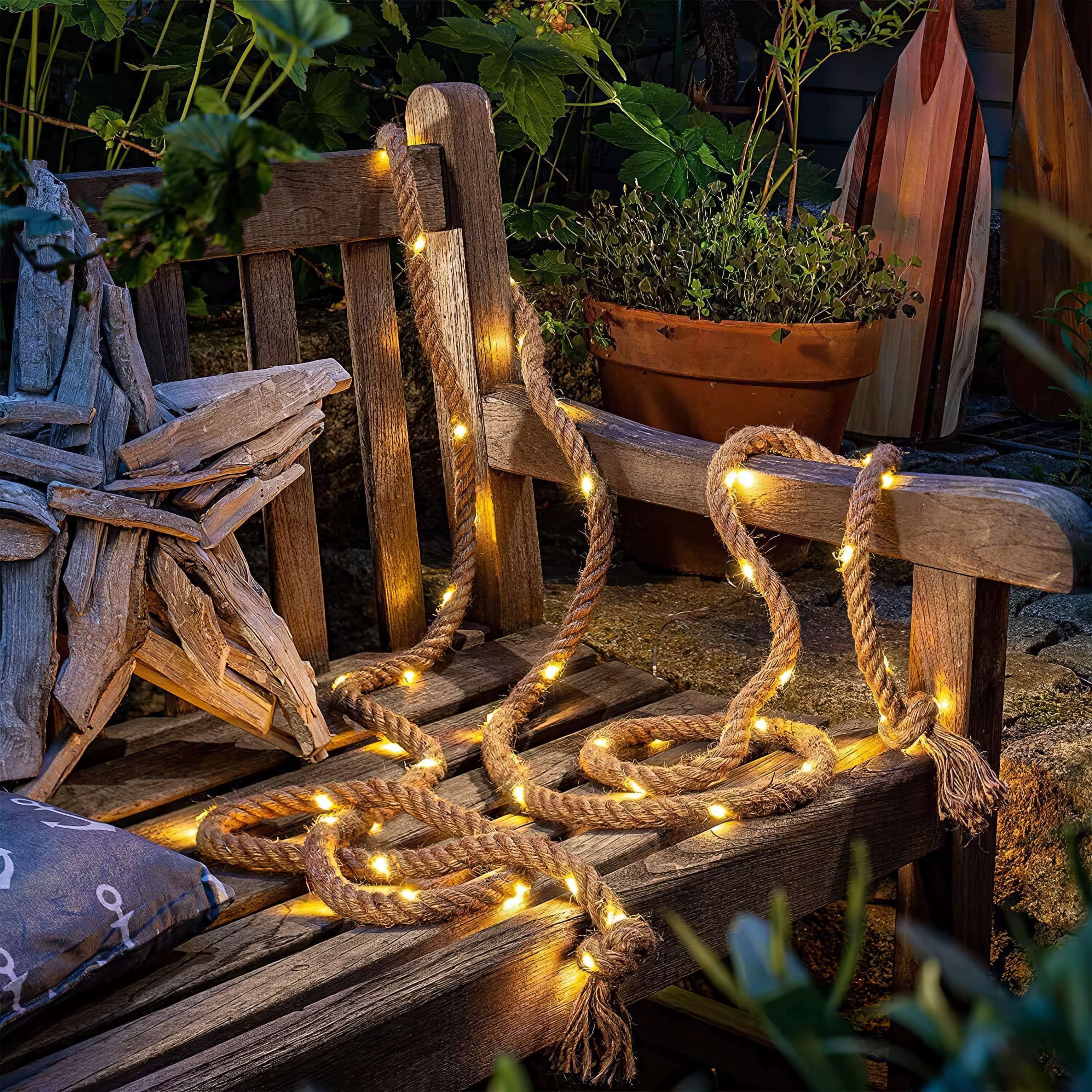 Elias – Rustikale Seil-Lampe