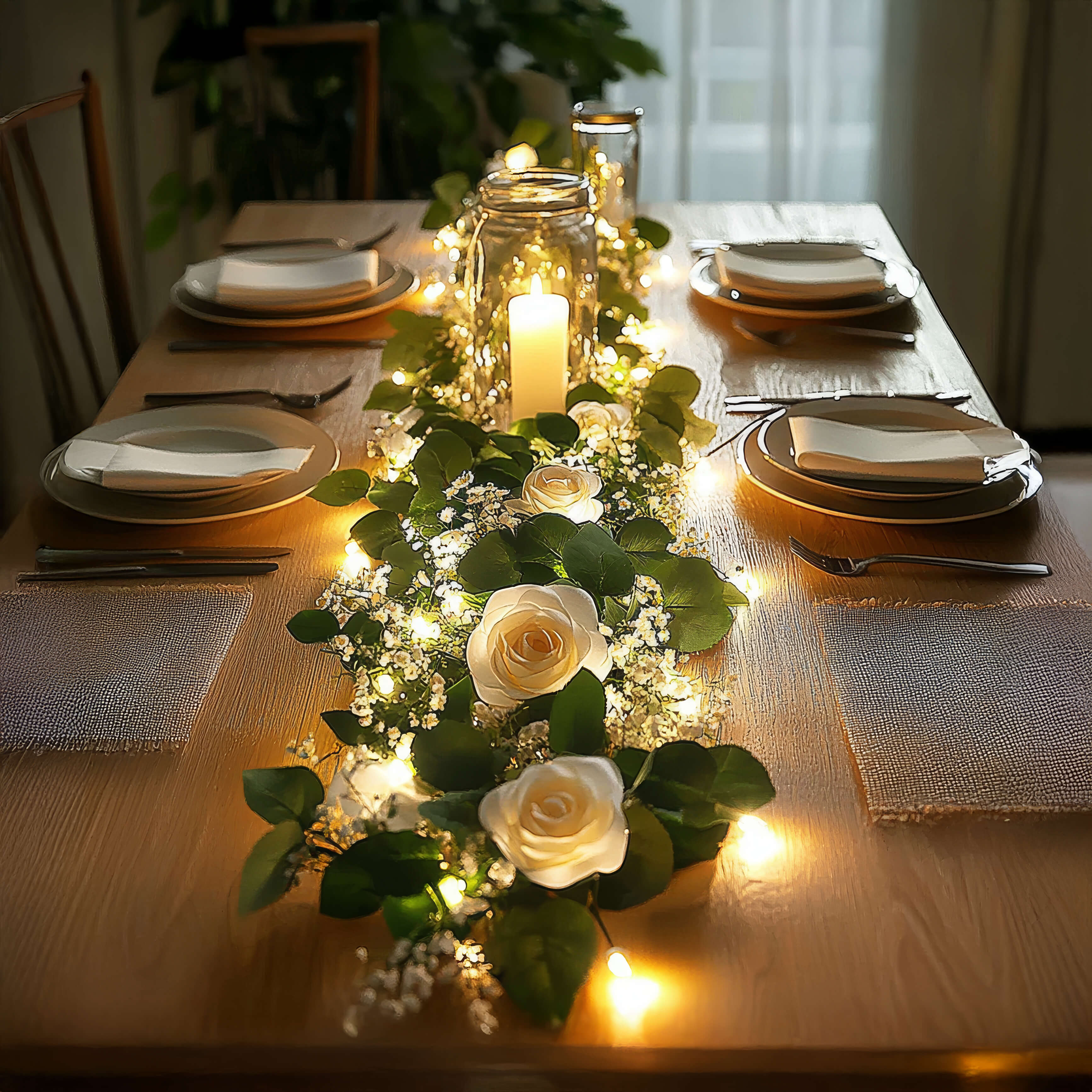 Fairy Light Floral Vine