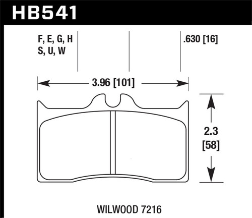 Disc Brake Pad Set Hawk Performance HB541F.630