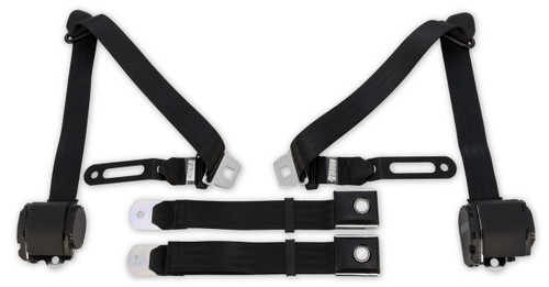 Seat Belt Scott Drake SB-3P-BK-PBSB