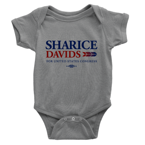 Sharice Davids for Congress (Athletic Heather Onesie) Sharice Davids for Congress (Athletic Heather Onesie)