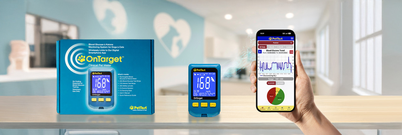 OnTarget Pet Blood Ketone and Glucose Monitoring System - Professional Clinical Accuracy