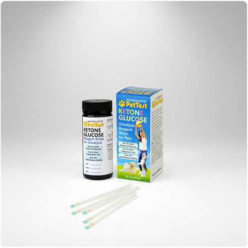 PetTest Ketone Glucose Urinalysis Reagent Strips for Pets (2 Packs of 50) (852982006804)