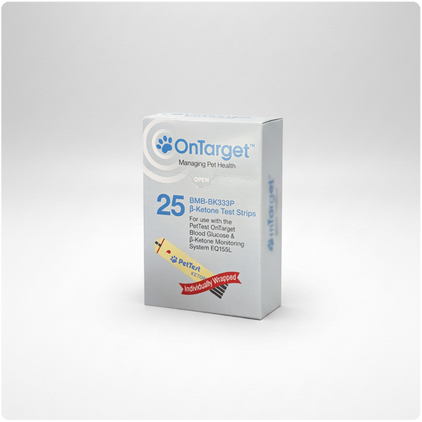 OnTarget Blood Ketone Test Strips - 25 Count Foil Wrapped (PT-1049)