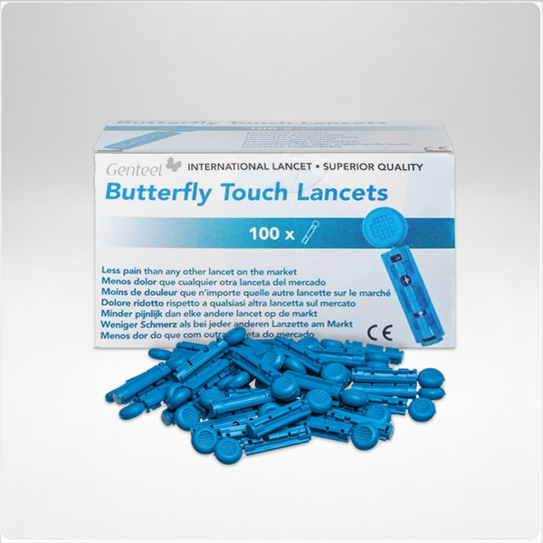 Genteel Butterfly Touch Lancets (100/box) (857629004205)