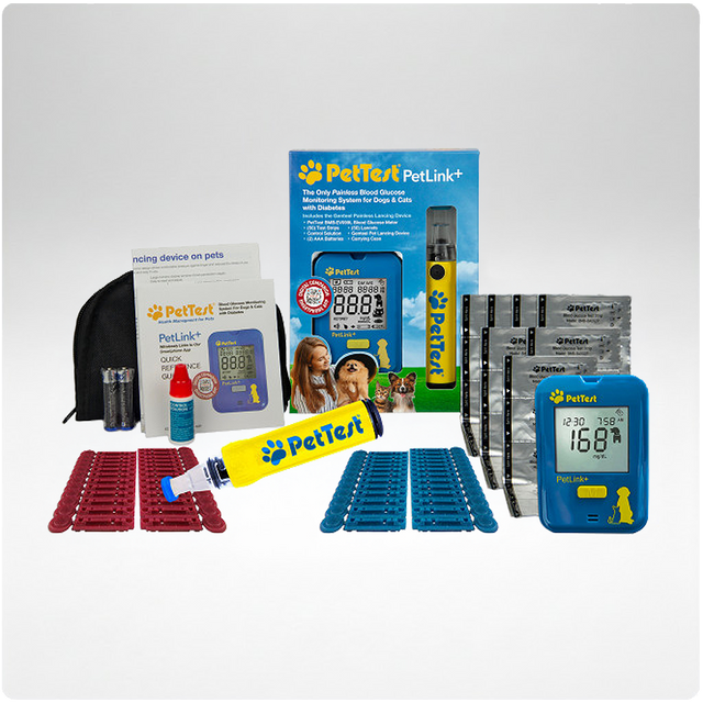 PetTest PetLink+ Painless Glucose Monitoring System - INCLUDES 50 TEST STRIPS