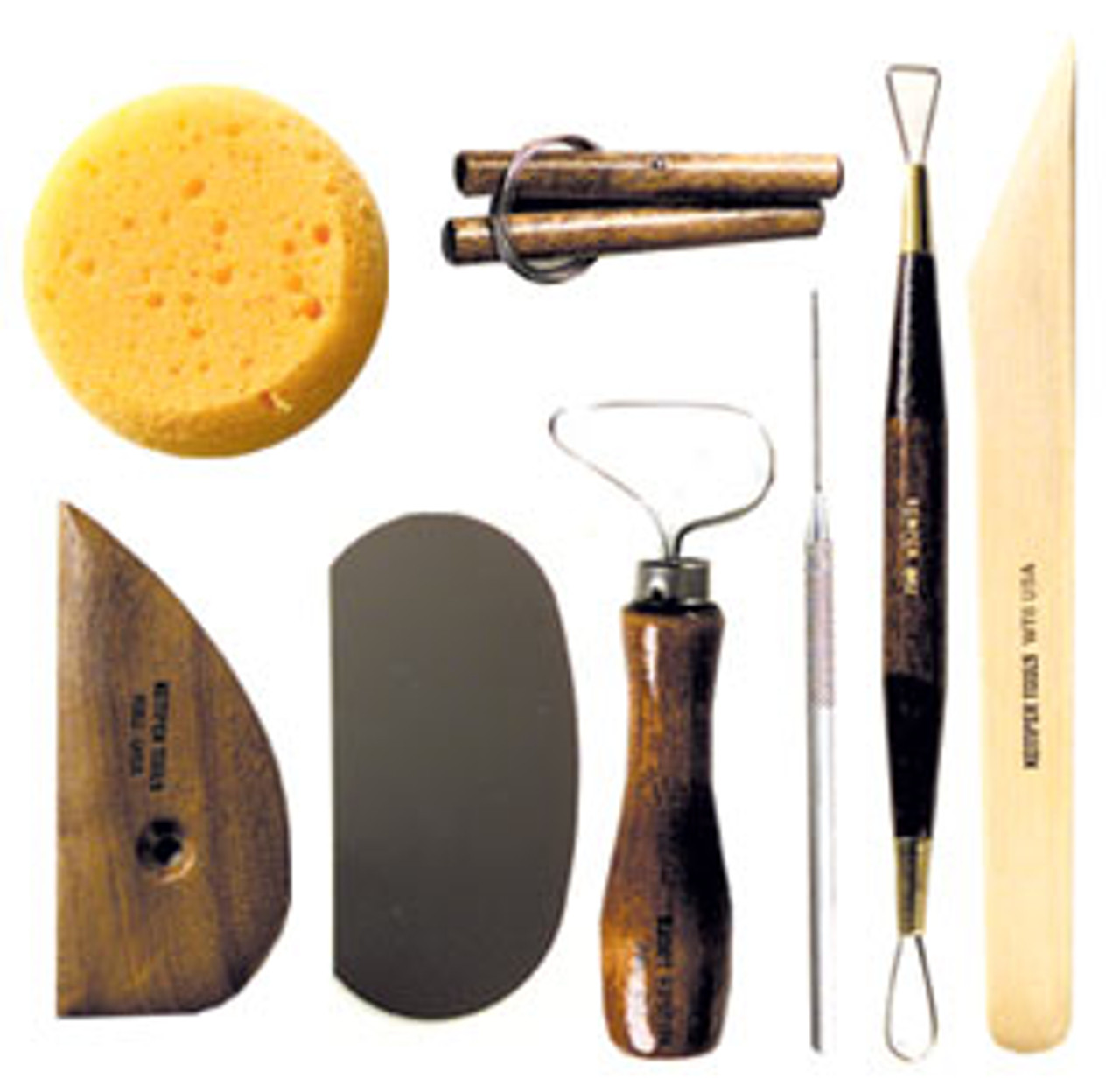 Kemper Pottery tool kit (9 tools) includes fettling knife