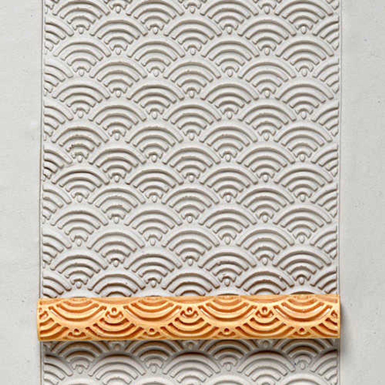 ZigZag Texture Roller, Clay Texture rolling pin, Clay pattern hand roller