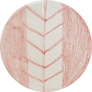 Pink Underglaze Pencil Stone Leaf Pottery