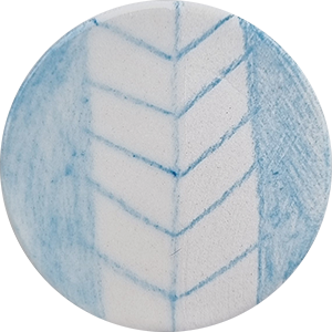 Turquoise Underglaze Pencil Stone Leaf Pottery