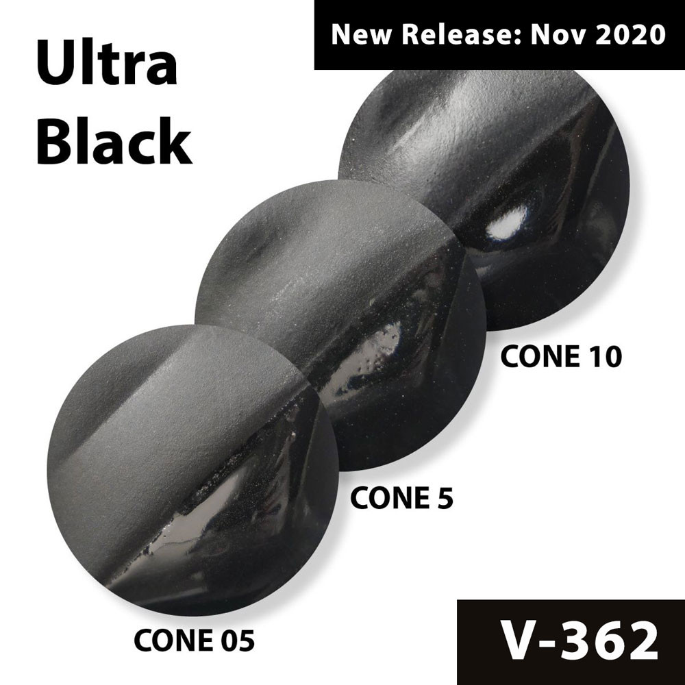 V-362 Ultra Black - Stone Leaf Pottery