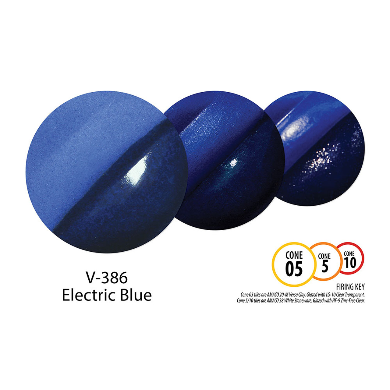 V-386 Electric Blue - Stone Leaf Pottery